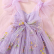 Rear of baby girls enchanted dress