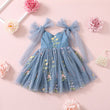 dusty blue pretty baby girls dress