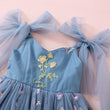 dusty blue pretty girls dress