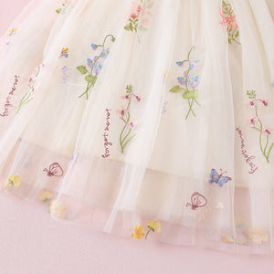 Ivory tulle with embroidery