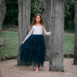 flower girl holding dress
