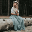 Flower girl in forest