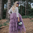 Bohemian Spirit Flower Girl Dress in Heather