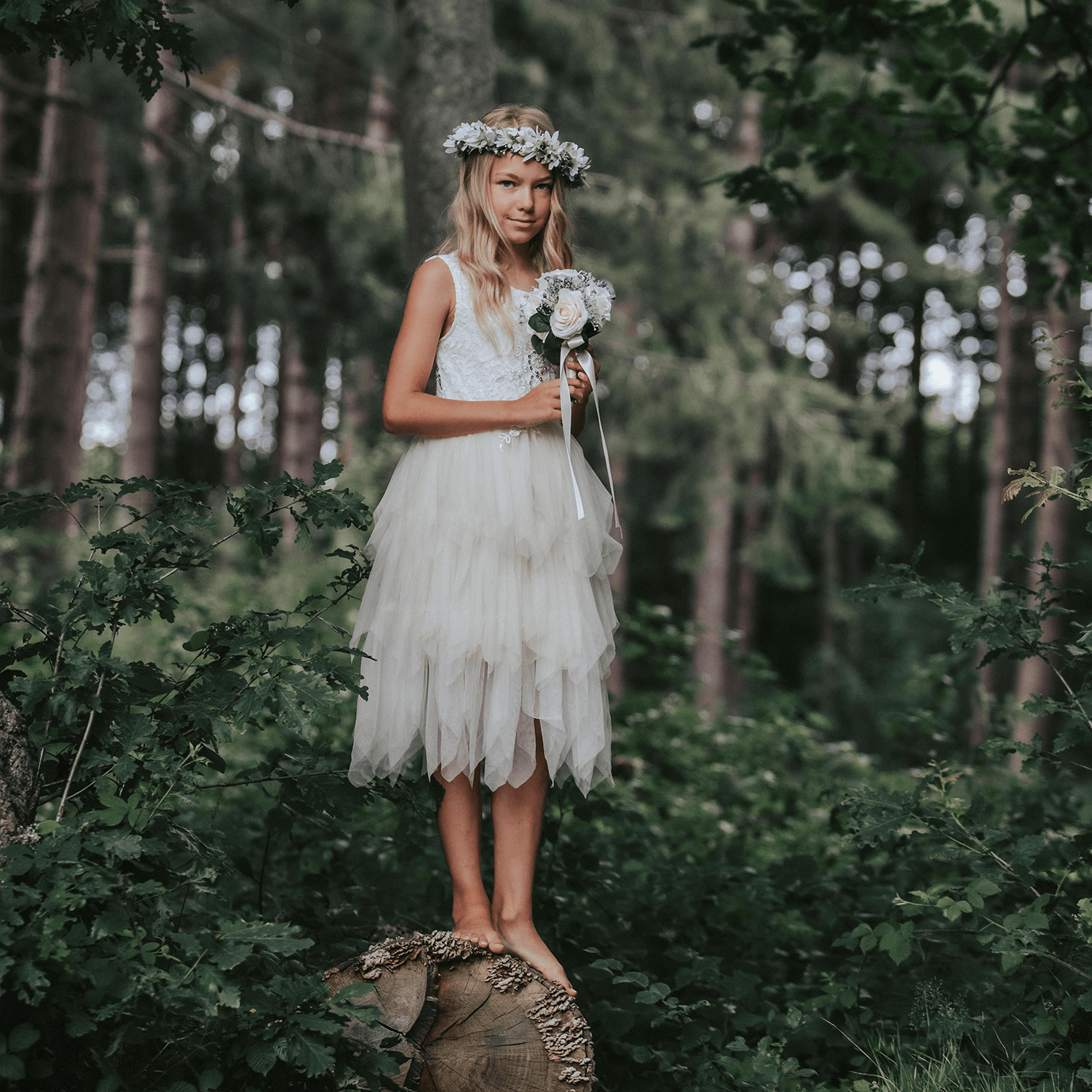 Babies Girls Boho Dreams Dress Ivory UK Flower Girl Boutique