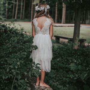 Boho Dreams Dress - Ivory Applique - UK Flower Girl Boutique