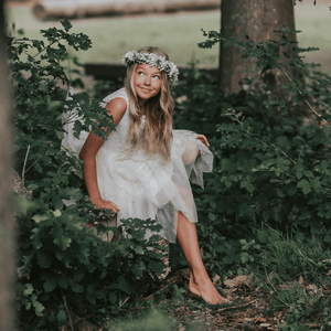 Boho Dreams Dress - Ivory Applique - UK Flower Girl Boutique