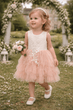 Boho Dreams Dress - Apricot Champagne Applique