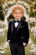 Barnaby Tuxedo Suit - Black Velvet