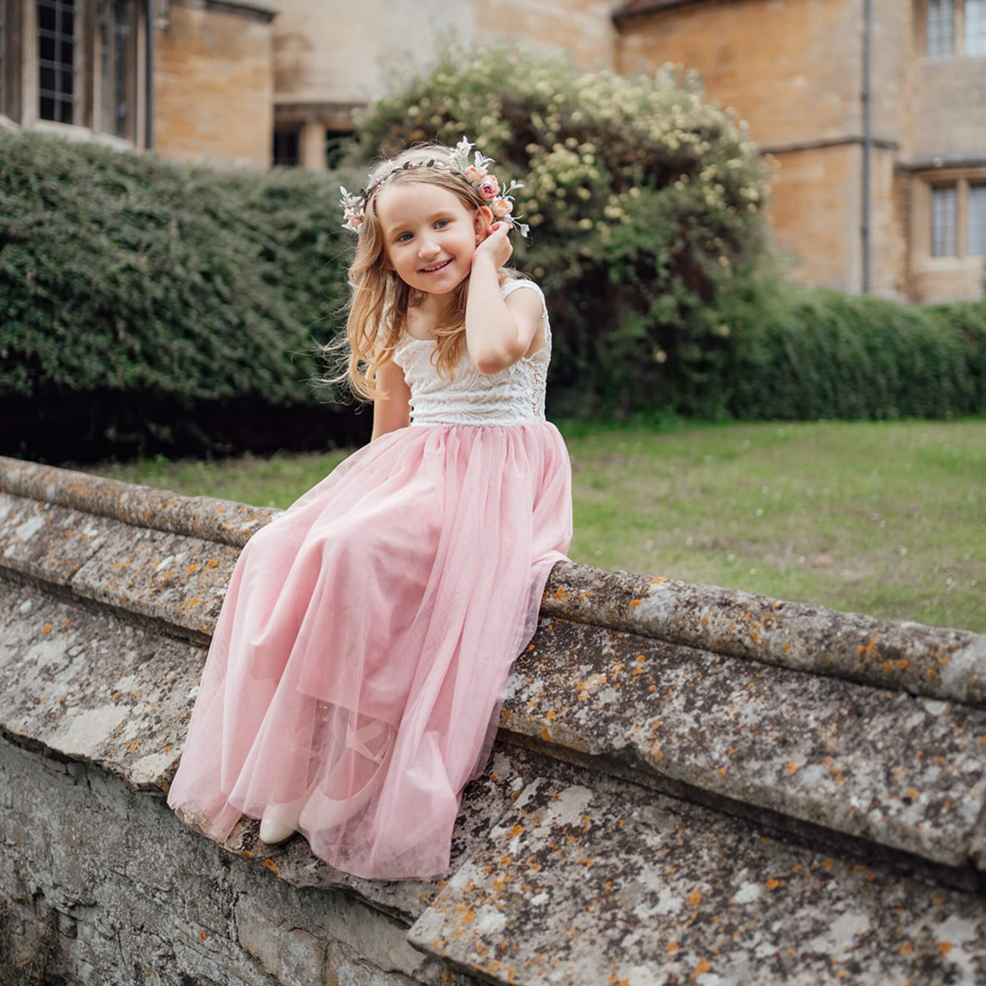 Boho Rustic Dusty Rose Classic Dress | UK Flower Girl Boutique Boho Rustic Dusty Rose Classic Dress | UK Flower Girl Boutique