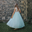 Girl against wall background