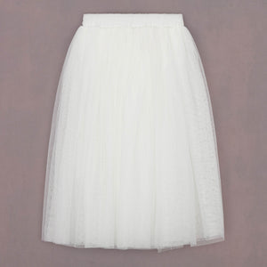 Ladies white tulle skirt