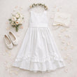 Thea Weißes Blumenmädchenkleid 