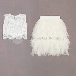 Baby Ophelia Couture Set - Ivory White