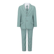 boys sage green suit 5 piece