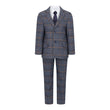 5 piece boys check suit