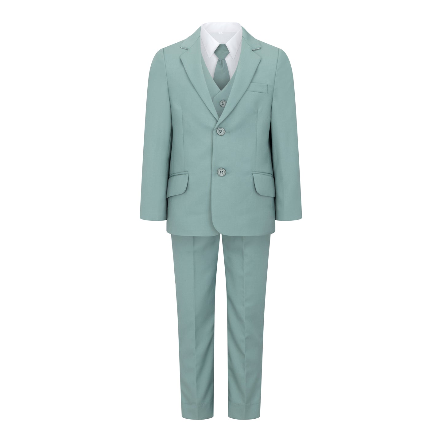 boys sage green suit 5 piece