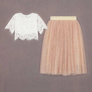 Felicity Couture Set – Aprikosen-Champagner 