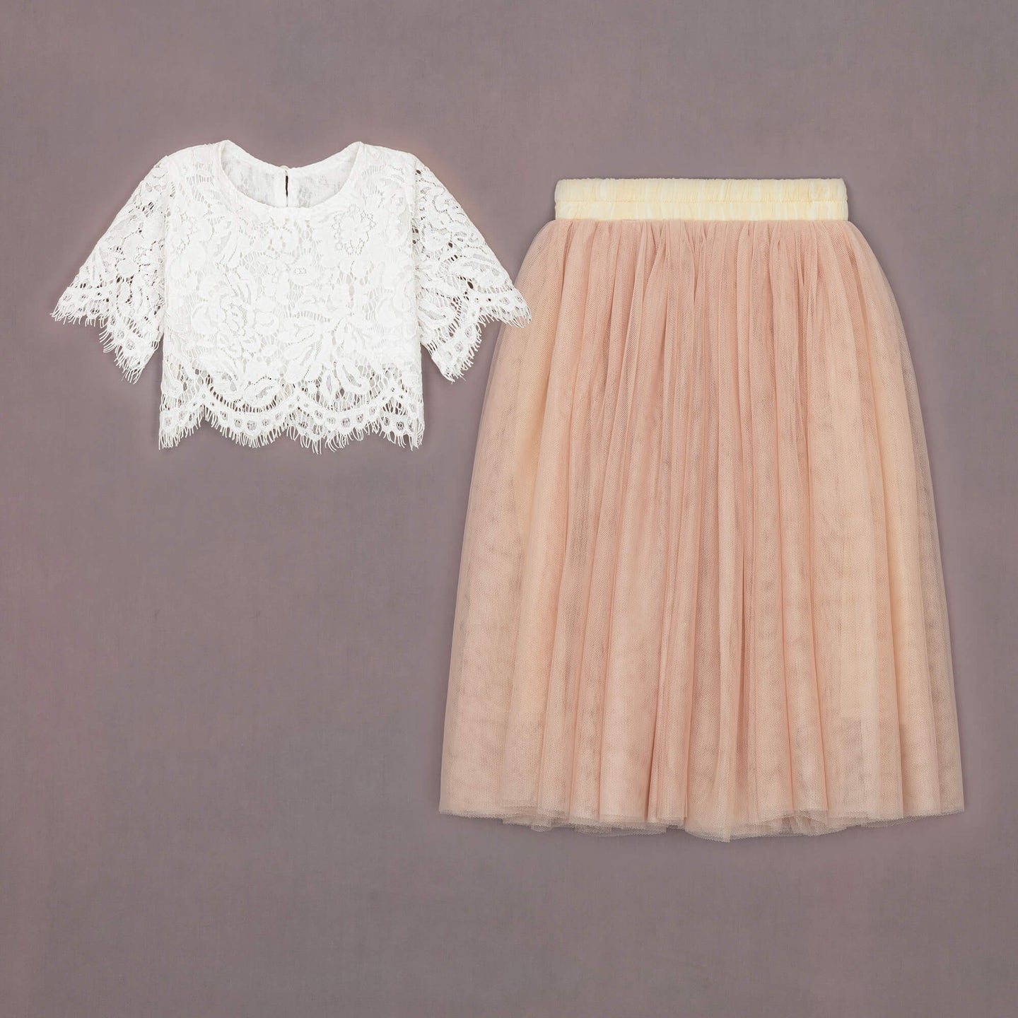 Felicity Couture Set – Aprikosen-Champagner 