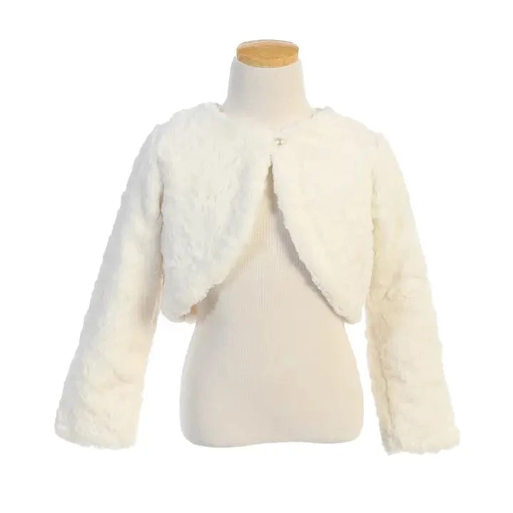 Baby Cuddle Bolero Champagne Faux Fur