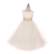 Girls dress with Champagne coloured Sash