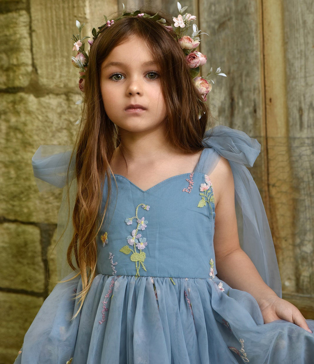 Enchanted Angel Dress – Dusty Blue