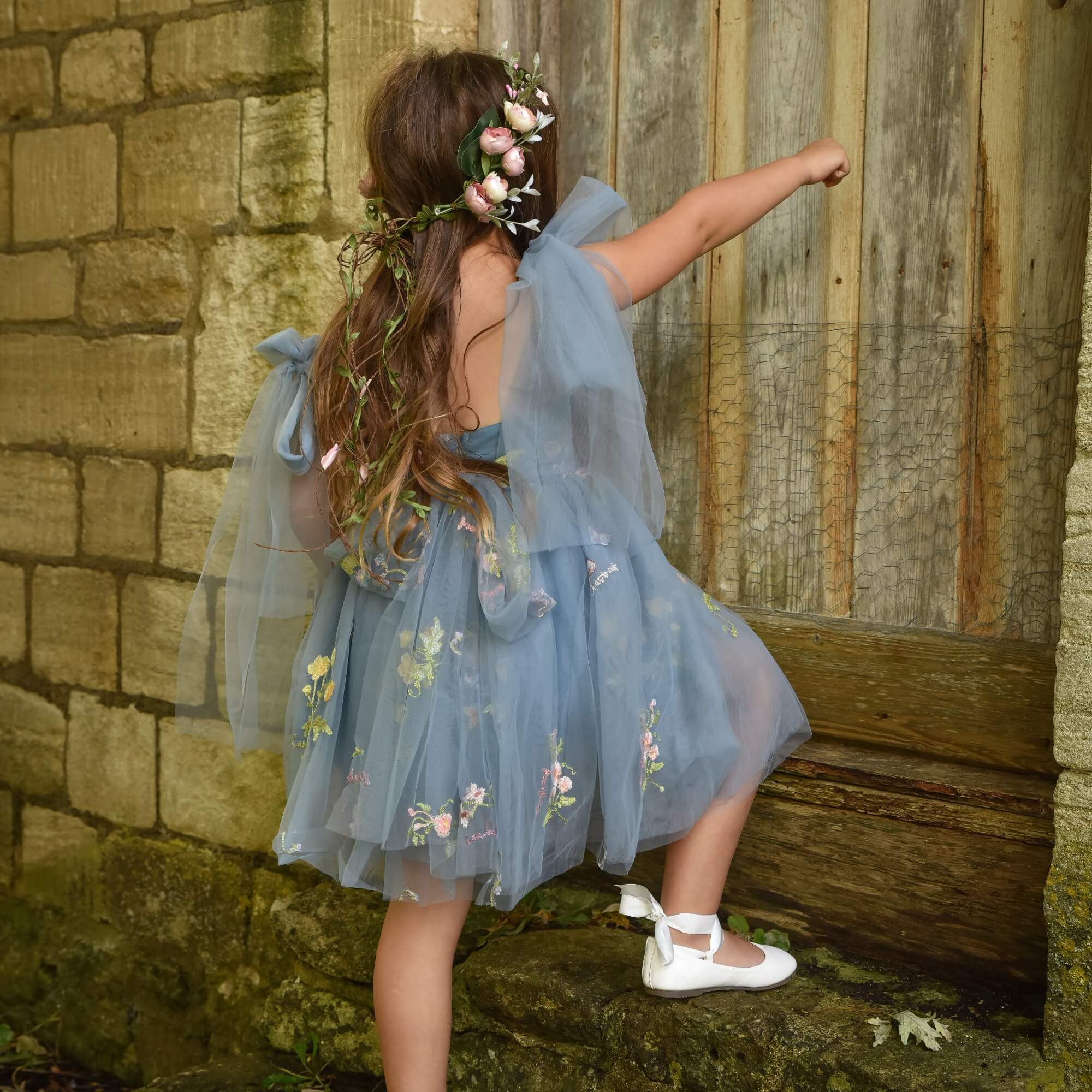 Enchanted Angel Dress – Dusty Blue