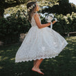 Girl spinning in pretty dress