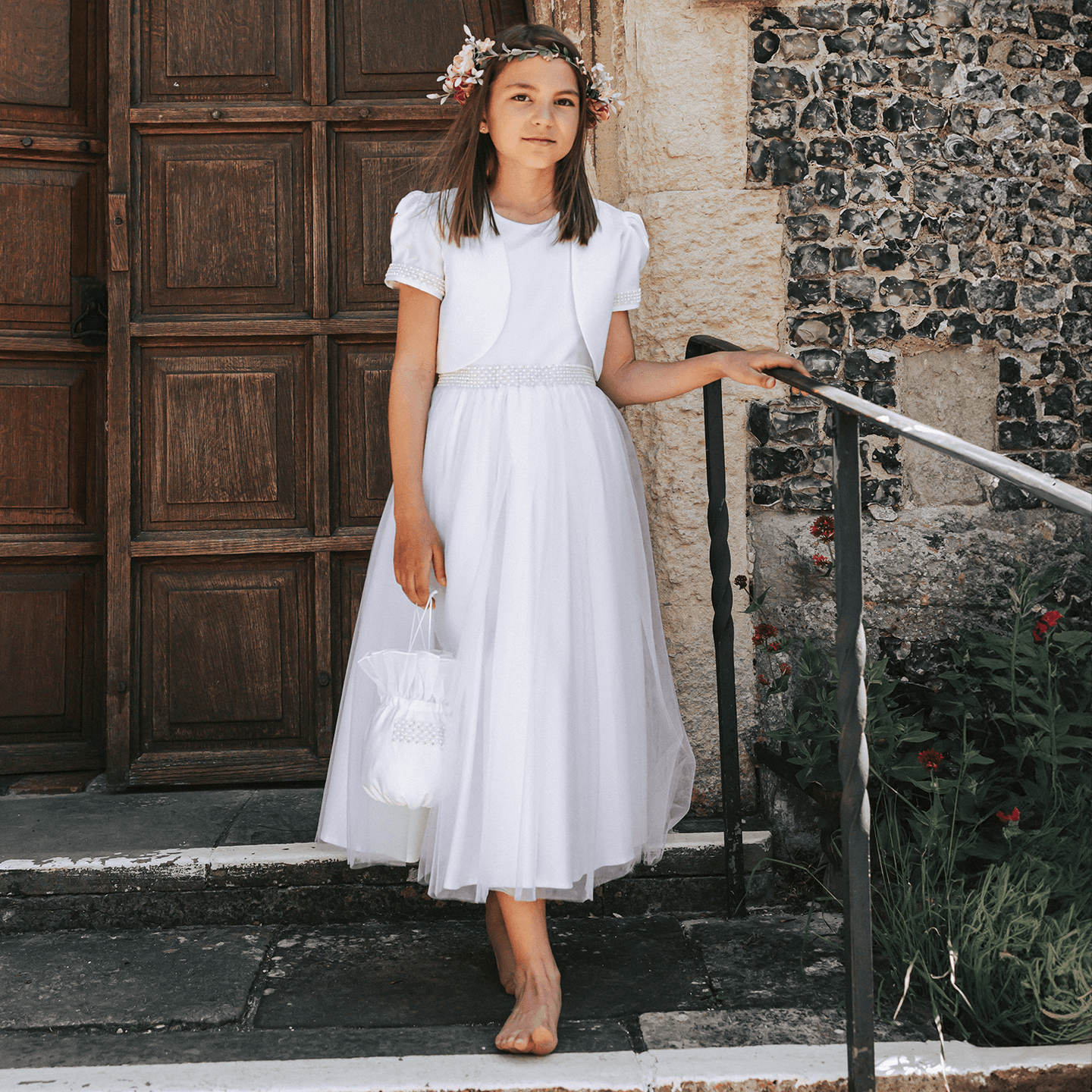 Flower girl wearing the Harper Dress