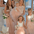 Wedding party in blush coloured dresses