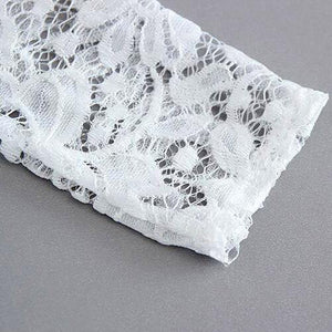 white lace sleeve