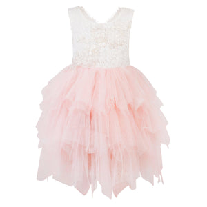 Boho Dreams Dress - Blush Appliqué - UK Flower Girl Boutique