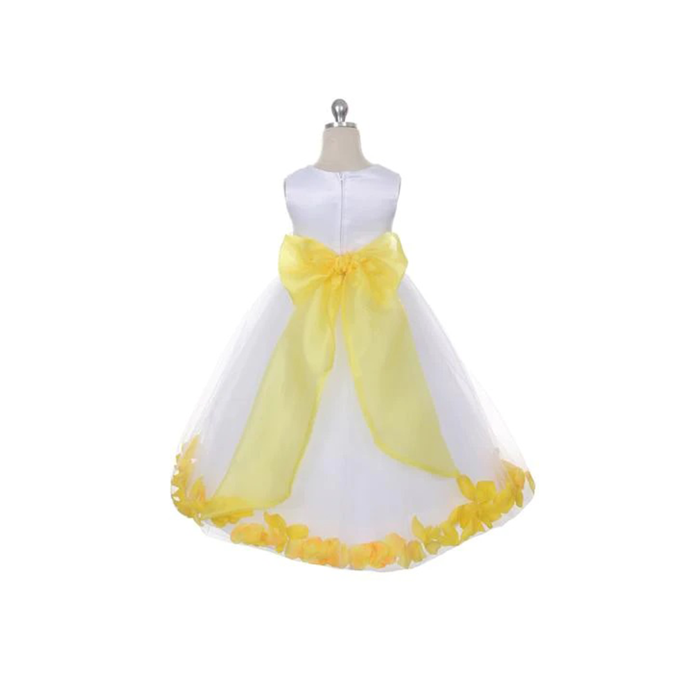 Kenza Dress Lemon Petals Dress UK Flower Girl Boutique