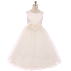 Flower Girl Dress with Ivory flowers