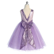 back of belle of the ball dress in lilac