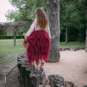 flower girl in a park wearing a Bohemian Spirit Dress 