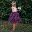 Purple Flower Girl Dress