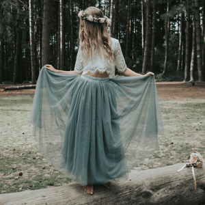 Flower girl in forest