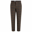 Plaid patterned pants on a white background