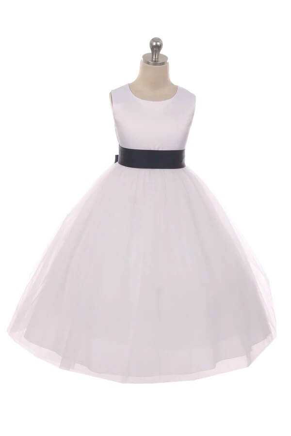 Black & white flower girl outlet dresses