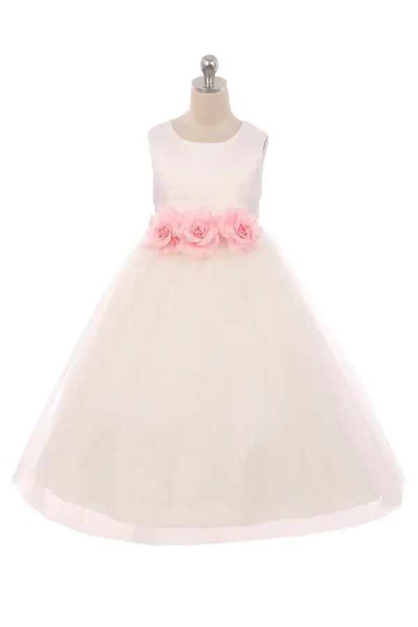 Leilani - Bridal Ivory or White - Baby Pink