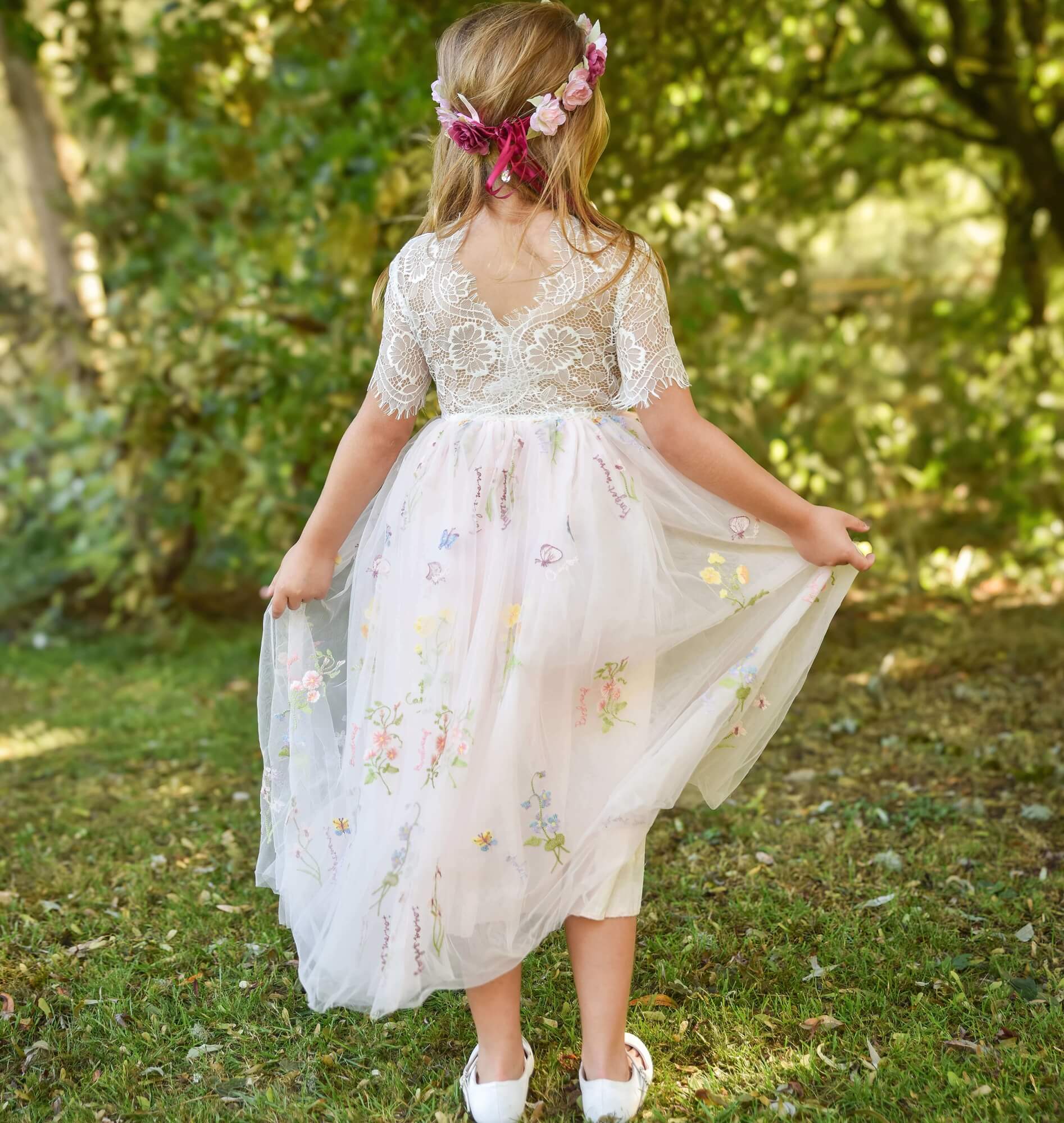 Enchanted Pink Lace Dress | Flower Girl Dress for Girls Enchanted Pink Lace Dress | Flower Girl Dress for Girls