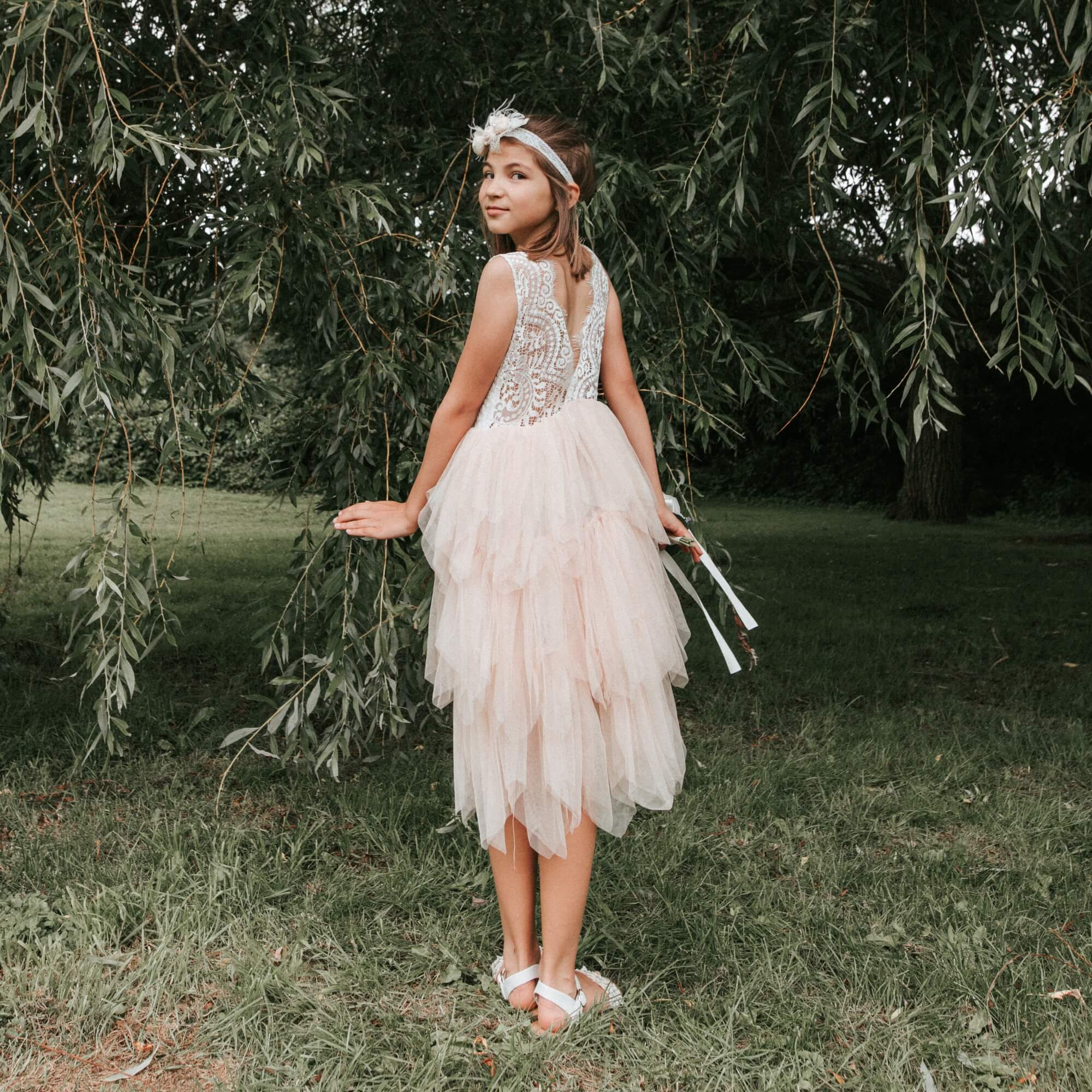 sachin and babi light blue dress Flower Girl Dress, Champagne Flower Girl Dress, Ivory Baby Girl Party Dress,  Flower Girl Dress, on Luulla
