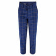 Blue checkered pants on a white background