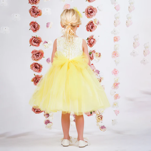 yellow dress worn on young girl