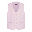 Pink vest with button details on a white background