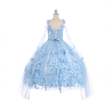 girls blue cinderella style dress