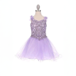 lilac sequin, lace and soft tulle party dress