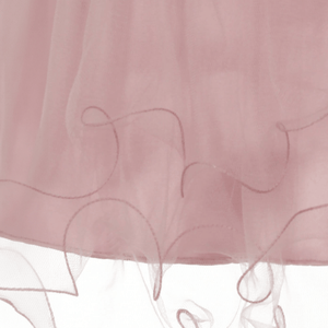 tulle detail on a girls party dress n mauve