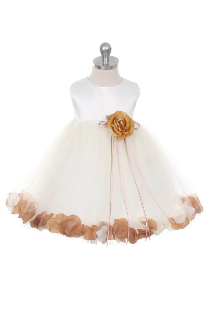 Rose petal shop flower girl dress