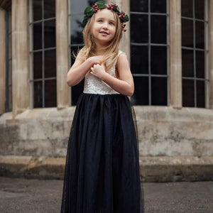young flower girl smiling